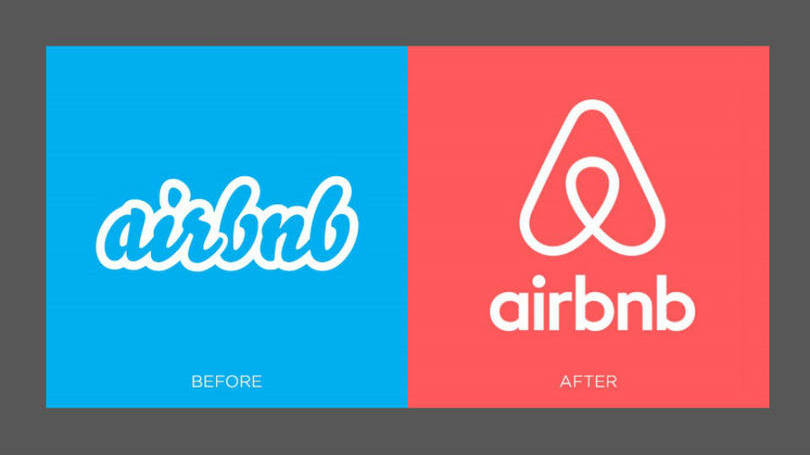 4. Airbnb

Antigo: 76 pontos > Novo: 75 pontos

O novo logo do Airbnb só caiu um ponto. As duas pontuações acima de 70 revelam logos poderosos e impactantes. 