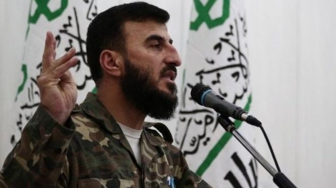 O assassinato de Zahran Alloush vem dias depois que a ONU aprovou uma resolução endossando um caminho para a paz na Síria.