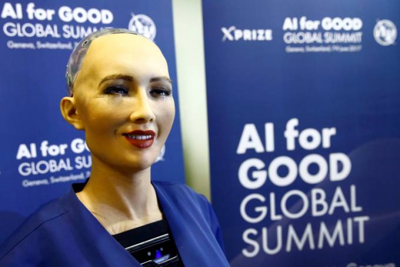 Este robô é a atração principal da conferência organizada nesta semana pela ONU sobre os benefícios da inteligência artificial para a humanidade Este robô é a atração principal da conferência organizada nesta semana pela ONU sobre os benefícios da inteligência artificial para a humanidade